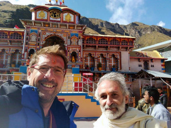 Matteo and me at Badrinath temple